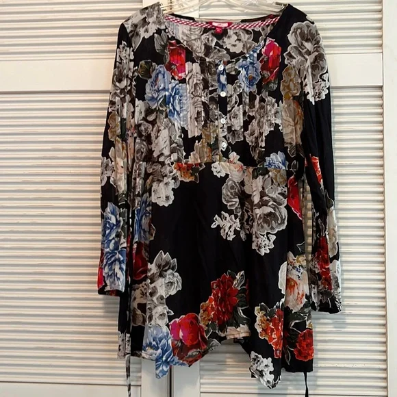 JOE BROWNS Boho Floral Long Sleeved Tunic Top - Picture 3 of 9